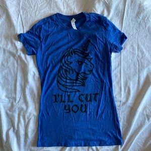 Unicorn shirt blue - I’ll cut you